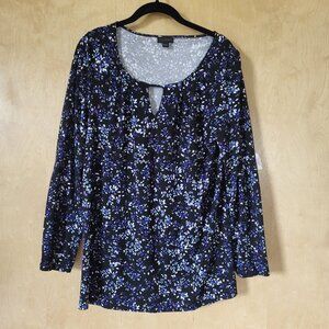 J. Jill Stretchy Floral Tunic Size Large